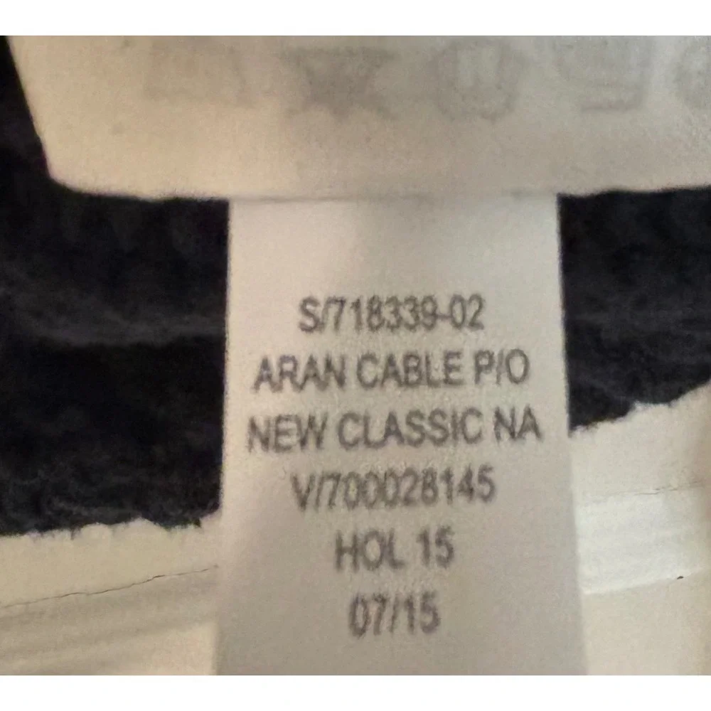 Gap Womens Navy Blue Aran Cable Knit Cotton Pullover Sweater XS 718339-02-1